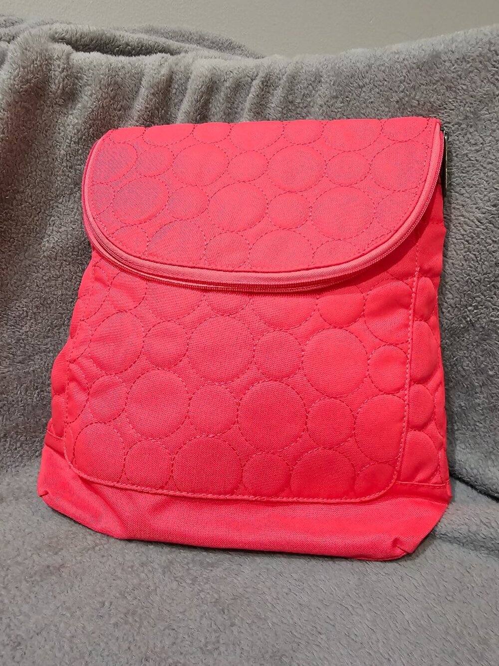 Thirty-One Vary You Backpack Purse Pink Quilted Dots NWT